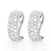 Small 14K White Gold Round Pave Diamond Hoop Earrings 1.87ctw 1 Small 14K White Gold Round Pave Diamond Hoop Earrings 1.87ctw -Invicta Jewelry Store 14k round pave diamond hoop earrings 187ct p 35714 wh