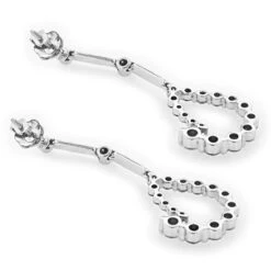 Two Tone 14K White Gold Journey Diamond Earrings 1.30ct -Invicta Jewelry Store 14k two tone gold journey diamond earrings 130ct p 155 backwh