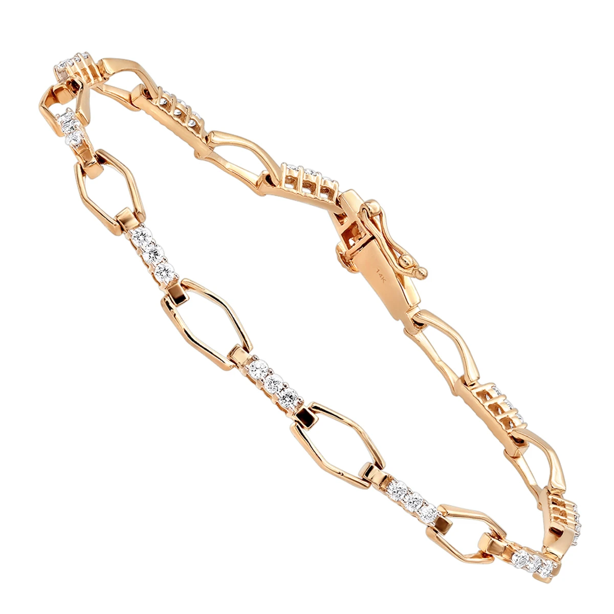 14K White Gold Round Diamond Bracelet For Women 1 Carat 5 14K White Gold Round Diamond Bracelet For Women 1 Carat - Image 3