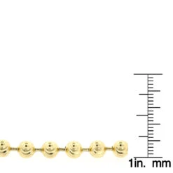 Men's 14K Yellow Gold Moon Cut Bead Chain 5mm 22-40in -Invicta Jewelry Store 14k white gold moon cut bead chain 5mm 22 40in rulerye