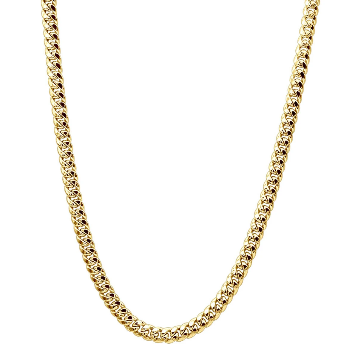 Men's 14K Yellow Gold Miami Cuban Link Curb Chain 8mm Wide 22in-40in Long 3 Men's 14K Yellow Gold Miami Cuban Link Curb Chain 8mm Wide 22in-40in Long