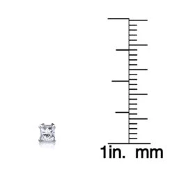 14K Yellow Gold Princess Diamond Stud Earrings 0.25ct 13 14K Yellow Gold Princess Diamond Stud Earrings 0.25ct -Invicta Jewelry Store 14k yellow gold princess diamond stud earrings 025ct p 5648 ruler