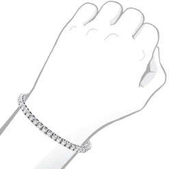 18K White Gold Inline Round Diamond Tennis Bracelet For Women 6.69ct VS Diamonds 13 18K White Gold Inline Round Diamond Tennis Bracelet For Women 6.69ct VS Diamonds -Invicta Jewelry Store 18k gold inline round diamond tennis bracelet 669ct vs diamonds bodwh