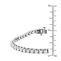 18K White Gold Inline Round Diamond Tennis Bracelet For Women 6.69ct VS Diamonds 12 18K White Gold Inline Round Diamond Tennis Bracelet For Women 6.69ct VS Diamonds -Invicta Jewelry Store 18k gold inline round diamond tennis bracelet 669ct vs diamonds rulerwh