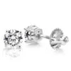 One Carat 18K White Gold 4 Prong Round Diamond Stud Earrings 1 One Carat 18K White Gold 4 Prong Round Diamond Stud Earrings -Invicta Jewelry Store 18k white gold 4 prong round diamond stud earrings 15c p 21 wh