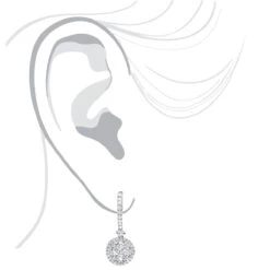 2 Carat Dangling Round Diamond Drop Earrings For Women By Luxurman 14K White Gold 12 2 Carat Dangling Round Diamond Drop Earrings For Women By Luxurman 14K White Gold -Invicta Jewelry Store 2 carat dangling round diamond drop earrings for women by luxurman 14k gold bodwh