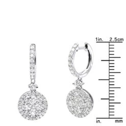 2 Carat Dangling Round Diamond Drop Earrings For Women By Luxurman 14K White Gold 13 2 Carat Dangling Round Diamond Drop Earrings For Women By Luxurman 14K White Gold -Invicta Jewelry Store 2 carat dangling round diamond drop earrings for women by luxurman 14k gold rulerwh