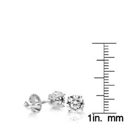 2 Carat Round Diamond Stud Earrings 14K White Gold 13 2 Carat Round Diamond Stud Earrings 14K White Gold -Invicta Jewelry Store 2 carat round diamond stud earrings 14k white gold p 5631 rulerwh