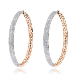2 Inch Diamond Hoop Earrings 2.2ct 14K Yellow Gold 10 2 Inch Diamond Hoop Earrings 2.2ct 14K Yellow Gold -Invicta Jewelry Store 2 inch diamond hoop earrings 238ct 14k gold p 48284 ro