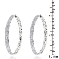 2 Inch Diamond Hoop Earrings 2.2ct 14K Yellow Gold 12 2 Inch Diamond Hoop Earrings 2.2ct 14K Yellow Gold -Invicta Jewelry Store 2 inch diamond hoop earrings 238ct 14k gold p 48284 rulerwh