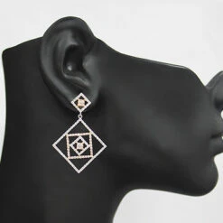 2 Tone 18K White Gold Diamond Designer Earrings 3.05ct -Invicta Jewelry Store 2 tone 18k gold diamond designer earrings 305ct p 40bod