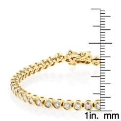 2.20 Carat Diamond Tennis Bracelet 14K Yellow Gold Bezel Set 13 2.20 Carat Diamond Tennis Bracelet 14K Yellow Gold Bezel Set -Invicta Jewelry Store 220 carat diamond tennis bracelet 14k bezel set p 22425 rulerye