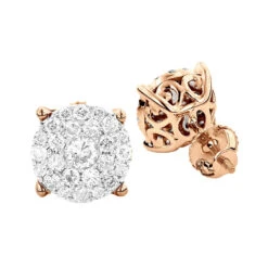 3 Carat Look Round Diamond Cluster Earrings Studs 1.21ct 18K White Gold 11 3 Carat Look Round Diamond Cluster Earrings Studs 1.21ct 18K White Gold -Invicta Jewelry Store 3 carat look round diamond cluster earrings studs 121ct 18k gold ro