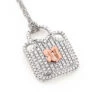 Real White & 10K White/Rose Gold Ladies Diamond Lock Pendant Necklace 0.3ct 2 Real White & 10K White/Rose Gold Ladies Diamond Lock Pendant Necklace 0.3ct -Invicta Jewelry Store 406791maintt maintt