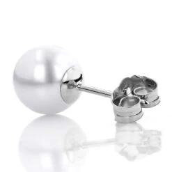 6-6.5mm 14K White Gold White Fresh Water Pearl Stud Earrings 11 6-6.5mm 14K White Gold White Fresh Water Pearl Stud Earrings -Invicta Jewelry Store 6 65mm 14k gold white fresh water pearl stud earrings p 5904 backwh