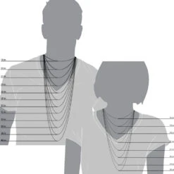 Solid 14K Yellow Gold Herringbone Chain For Men & Women Imperial 5mm -Invicta Jewelry Store Chains Length Comparison Body Illustration Men Women 58