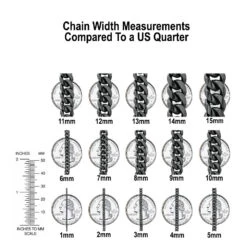 Solid 10K Yellow Gold Herringbone Chain Necklace 4.5mm 16 Inches 12 Solid 10K Yellow Gold Herringbone Chain Necklace 4.5mm 16 Inches -Invicta Jewelry Store Chains Sizing Comparison Coin 313