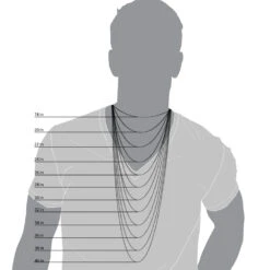14K Yellow Gold Rope Chain 3mm 22-30in 11 14K Yellow Gold Rope Chain 3mm 22-30in -Invicta Jewelry Store Mens Chains Length Comparison Illustration 81