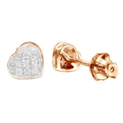 Affordable Real Diamond Heart Earrings Studs For Women & Girls 10K Yellow Gold 9 Affordable Real Diamond Heart Earrings Studs For Women & Girls 10K Yellow Gold -Invicta Jewelry Store affordable real diamond heart earrings studs for women girls solid 10k gold 501462 rose