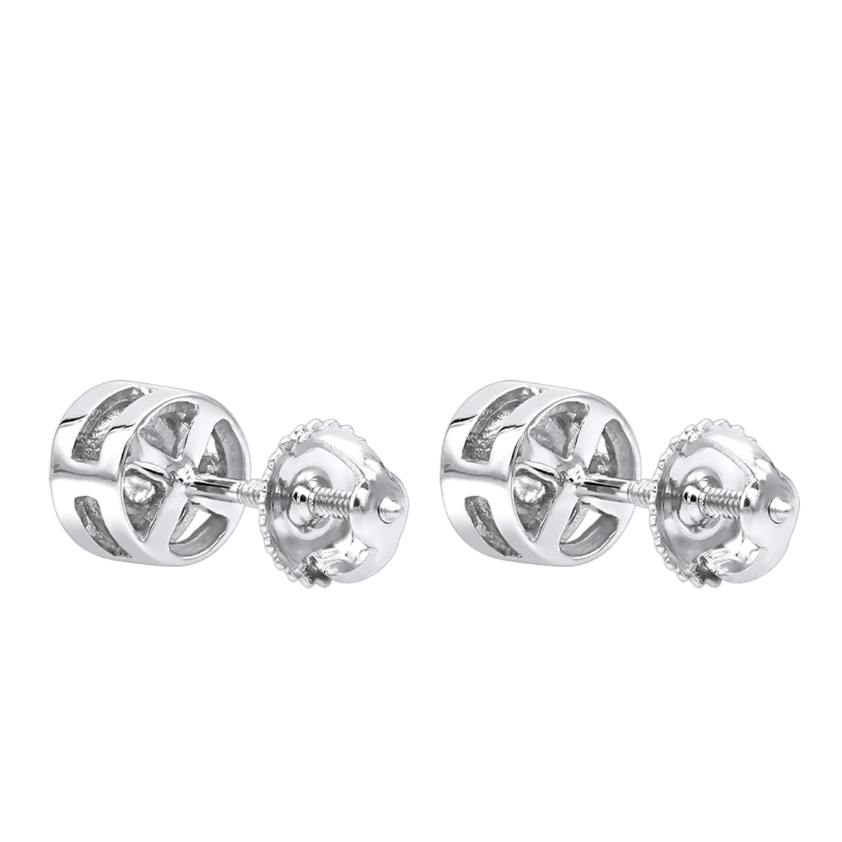 Affordable Solitaire Diamond Stud Earrings 10K White Gold 0.15ct By Luxurman 5 Affordable Solitaire Diamond Stud Earrings 10K White Gold 0.15ct By Luxurman - Image 3
