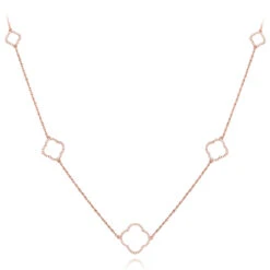 14K White Gold Ladies Diamond Alhambra Necklace 1/3ct 9 14K White Gold Ladies Diamond Alhambra Necklace 1/3ct -Invicta Jewelry Store alhambra jewelry 14k gold ladies diamond necklace 13ct ro