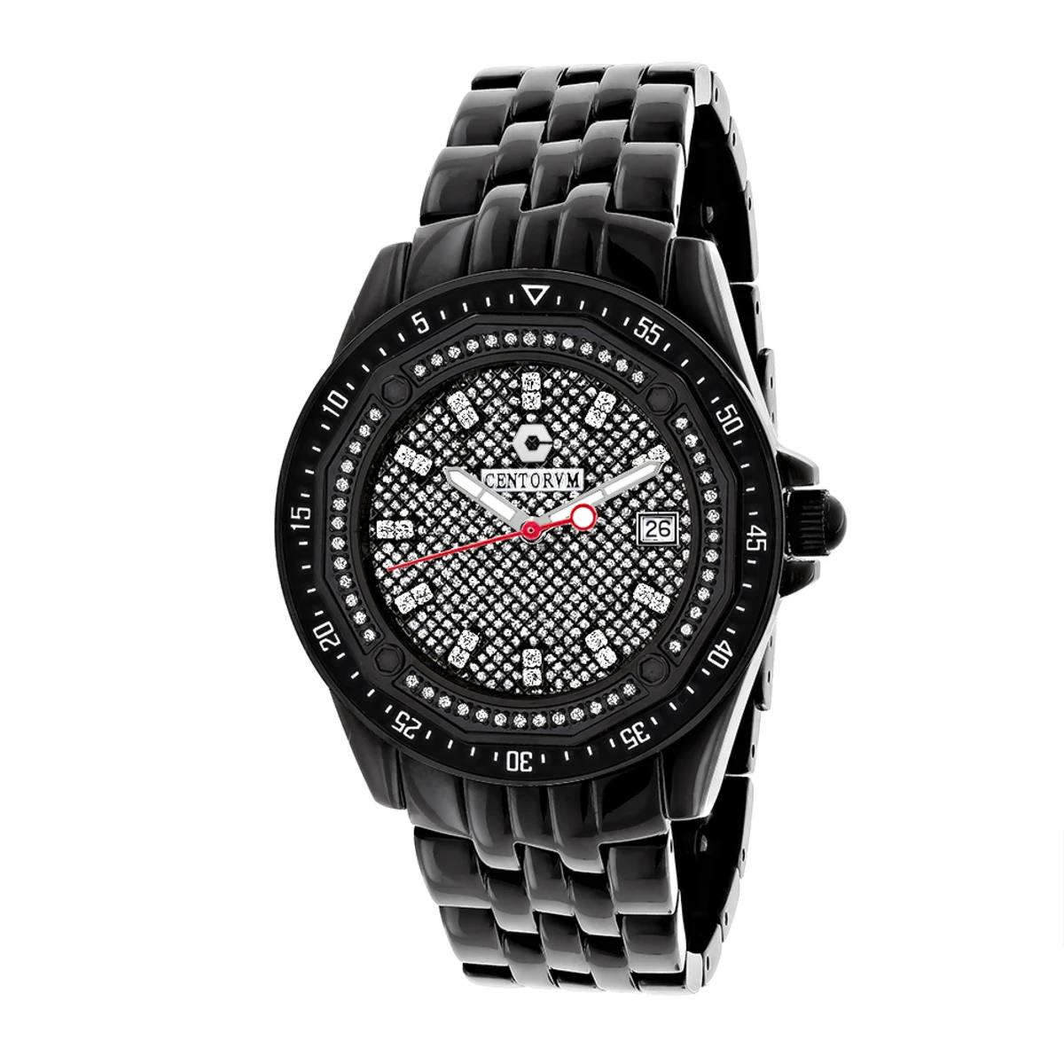 Black Centorum Diamond Watch For Men 0.5ct Midsize Falcon 3 Black Centorum Diamond Watch For Men 0.5ct Midsize Falcon