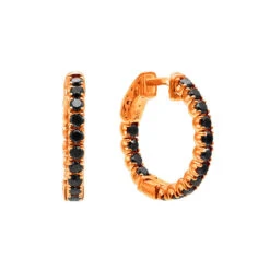 14K Black Plated Gold Black Diamond Hoop Earrings 1.93ct 11 14K Black Plated Gold Black Diamond Hoop Earrings 1.93ct -Invicta Jewelry Store black diamond jewelry 14k diamond hoop earrings 193ct p 35678 ro