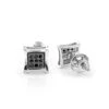 Real Black Diamond Stud Earrings Sterling Silver Square Kites 0.1ct -Invicta Jewelry Store black diamond stud earrings 010ct sterling silver p 40337