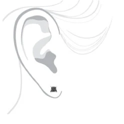 Real Black Diamond Stud Earrings Sterling Silver Square Kites 0.1ct -Invicta Jewelry Store black diamond stud earrings 010ct sterling silver p 40337bod