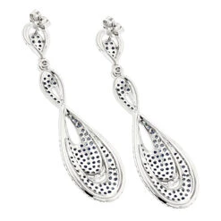 Blue Sapphire Diamond Ladies Infinity Earrings By Luxurman 4ct 14K White Gold 11 Blue Sapphire Diamond Ladies Infinity Earrings By Luxurman 4ct 14K White Gold -Invicta Jewelry Store blue sapphire diamond ladies infinity earrings by luxurman 4ct 14k gold backwh