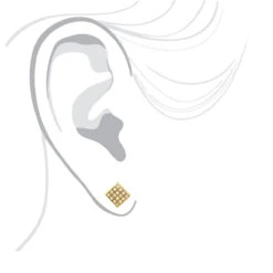 Champagne Diamond Stud Earrings 0.23ct 10K Yellow Gold -Invicta Jewelry Store champagne diamond stud earrings 023ct 10k gold body yellow