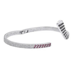Custom Made 14K White Gold Hockey Stick Rubies White Black Diamond Bangle Bracelet 11 Custom Made 14K White Gold Hockey Stick Rubies White Black Diamond Bangle Bracelet -Invicta Jewelry Store custom made 14k gold hockey stick rubies white black diamond bangle bracelet 100033 backwh