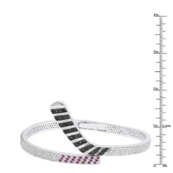 Custom Made 14K White Gold Hockey Stick Rubies White Black Diamond Bangle Bracelet 13 Custom Made 14K White Gold Hockey Stick Rubies White Black Diamond Bangle Bracelet -Invicta Jewelry Store custom made 14k gold hockey stick rubies white black diamond bangle bracelet 100033 rulerwh