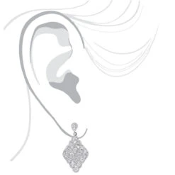 Designer 14K White Gold Diamond Drop Earrings For Women 2.5 Carat Vintage Style 12 Designer 14K White Gold Diamond Drop Earrings For Women 2.5 Carat Vintage Style -Invicta Jewelry Store designer 14k gold diamond drop earrings for women 25 carat vintage style bodwh