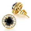 Designer 14K Yellow Gold White Black Diamond Stud Earrings 1.92ct 2 Designer 14K Yellow Gold White Black Diamond Stud Earrings 1.92ct -Invicta Jewelry Store designer 14k white black diamond stud earrings 192ct p 6263 ye