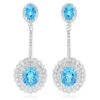 Designer Blue Topaz Diamond Earrings For Women By Luxurman 3.5ct 14K White Gold 2 Designer Blue Topaz Diamond Earrings For Women By Luxurman 3.5ct 14K White Gold -Invicta Jewelry Store designer blue topaz diamond earrings for women by luxurman 35ct 14k gold mainwh