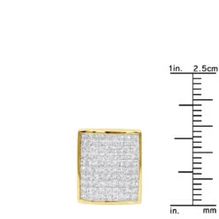 Designer Diamond Earrings 2.94ct 14K Yellow Gold -Invicta Jewelry Store designer diamond earrings 294ct 14k gold p 46434 rulerye