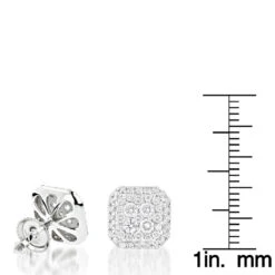 Designer Diamond Stud Earrings 1.21ct 14K White Gold 13 Designer Diamond Stud Earrings 1.21ct 14K White Gold -Invicta Jewelry Store designer diamond stud earrings 121ct 14k gold rulerwh