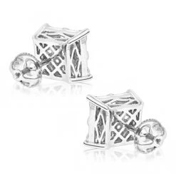 Designer Diamond Stud Earrings For Less 1.75ct 14K White Gold -Invicta Jewelry Store designer diamond stud earrings for less 190ct 14k gold backwh