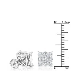 Designer Diamond Stud Earrings For Less 1.75ct 14K White Gold -Invicta Jewelry Store designer diamond stud earrings for less 190ct 14k gold rulerwh