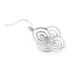 Designer Drop Diamond Earrings For Women 0.6ct 14K White Gold -Invicta Jewelry Store designer drop diamond earrings for women 06ct 14k gold backwh