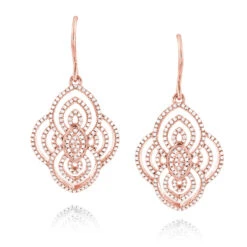 Designer Drop Diamond Earrings For Women 0.6ct 14K White Gold -Invicta Jewelry Store designer drop diamond earrings for women 06ct 14k gold ro