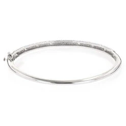 Designer Luxurman 14K White Gold Pave Diamond Bangle Bracelet For Women 1.25ct 12 Designer Luxurman 14K White Gold Pave Diamond Bangle Bracelet For Women 1.25ct -Invicta Jewelry Store designer luxurman 14k gold pave diamond bangle bracelet for women 125ct backwh