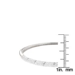 Designer Luxurman 14K White Gold Pave Diamond Bangle Bracelet For Women 1.25ct 15 Designer Luxurman 14K White Gold Pave Diamond Bangle Bracelet For Women 1.25ct -Invicta Jewelry Store designer luxurman 14k gold pave diamond bangle bracelet for women 125ct ruler