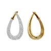 Designer Pave Diamond Teardrop Hoop Earrings For Women 14K Yellow Gold 1.8ct -Invicta Jewelry Store designer pave diamond teardrop hoop earrings for women in 14k gold 05ct 803216 ye