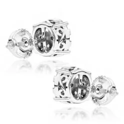Large Designer Diamond Stud Earrings 1.75ct 14K White Gold 11 Large Designer Diamond Stud Earrings 1.75ct 14K White Gold -Invicta Jewelry Store designer studs large diamond earrings 175ct 14k gold backwh