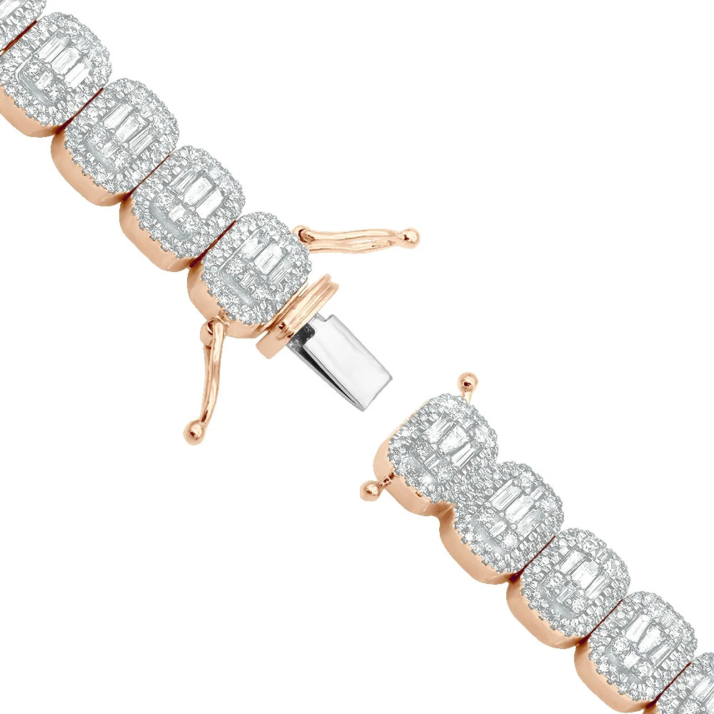 Diamond Bracelet For Women 14K Yellow Gold 8Ct Round And Baguette Diamonds 8 Diamond Bracelet For Women 14K Yellow Gold 8Ct Round And Baguette Diamonds - Image 6