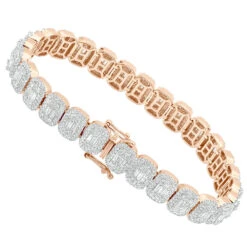 Diamond Bracelet For Women 14K Yellow Gold 8Ct Round And Baguette Diamonds 13 Diamond Bracelet For Women 14K Yellow Gold 8Ct Round And Baguette Diamonds -Invicta Jewelry Store diamond bracelet for women 14k gold 8ct round and baguette diamonds 804076 ro