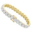 Diamond Bracelet For Women 14K Yellow Gold 8Ct Round And Baguette Diamonds 2 Diamond Bracelet For Women 14K Yellow Gold 8Ct Round And Baguette Diamonds -Invicta Jewelry Store diamond bracelet for women 14k gold 8ct round and baguette diamonds 804076 ye