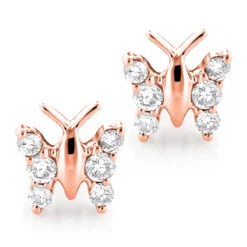 Ladies Diamond Butterfly Earrings Studs 1/2ct 14K White Gold 9 Ladies Diamond Butterfly Earrings Studs 1/2ct 14K White Gold -Invicta Jewelry Store diamond butterfly earrings 048ct 14k p 44628 ro